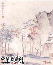 清查士标　仿各家山水册之三