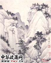 清查士标　仿各家山水册之四