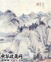 清查士标　仿各家山水册之五