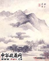 清查士标　仿各家山水册之六