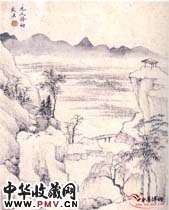 清查士标　仿各家山水册之八