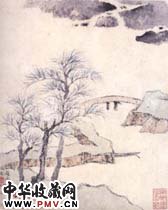 清查士标　仿各家山水册之九