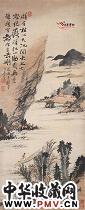 清石涛(款) 山水 立轴 纸本