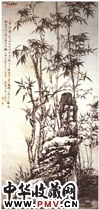 清石涛　竹石梅兰图