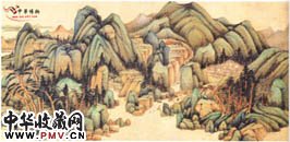 清王鉴　青绿山水图（部分）