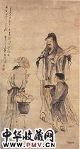 清苏六朋　王羲之题扇图