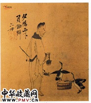 清苏六朋　夕阳西下负锄归