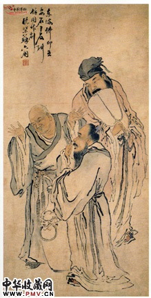 清苏六朋虎溪三笑收藏资讯|艺术家|书画家|书画名人|书法家-中华收藏网