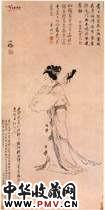 明吴伟　琵琶美女图