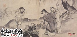 明吴伟　人物故事册“西狩获麟”