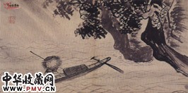 明吴伟　人物故事册“风雨归舟”