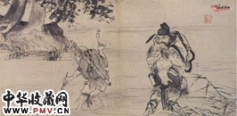 明吴伟　人物故事册“钟馗夜游”