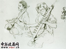 近现代徐悲鸿　人物速写