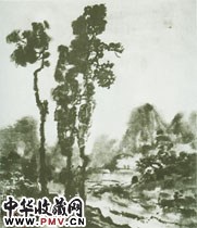 近现代徐悲鸿　月上