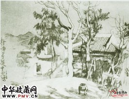 近现代徐悲鸿　风景速写
