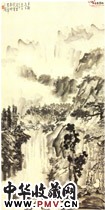 近现代徐悲鸿　墨笔山水图