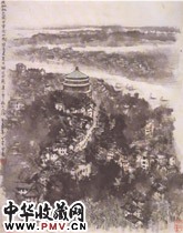近现代李可染　从枇杷山望重庆