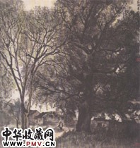 近现代李可染　苏州东山千年银杏