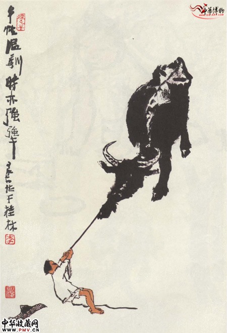近现代李可染 犟牛图
