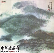 近现代朱屺瞻　古寺钟声