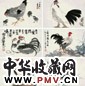 程十发 吴青霞 刘旦宅 等 群鸡图 册页(10开) 设色纸本