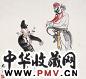 关良 戏曲人物图 立轴 设色纸本