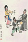 关良 1983年作 花鼓图 立轴 设色纸本