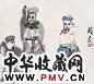 关良 戏剧人物 立轴 纸本