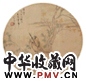 任薰 人物 团扇轴 绢本