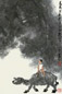 李可染 1984年作 春雨放牧图 镜心 设色纸本