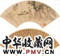 王震 1891年作 赤壁泛舟 扇面 设色纸本、泥金