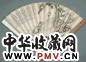 陈曾寿 1926年作 白描罗汉 扇面 水墨纸本