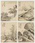 吴历 1681年作 山水 册页 八开 水墨纸本