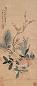 汤禄名 1867年作 清供图 立轴 设色纸本