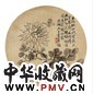 周闲 花卉 单片 设色绢本