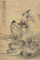 林纾 1915年作 访戴图 立轴 设色纸本