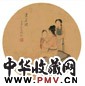 改琦 画眉图 团扇面 设色绢本