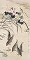 王师子 1942年作 芙蓉游鱼图 立轴 设色纸本
