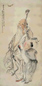 沈兆涵 1906年 福禄寿图 轴 设色纸本