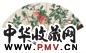 郎世宁 白头长寿、隶书 成扇 纸本设色