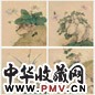 居廉 1882年作 花鸟 册页(8开) 设色绢本