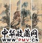 戈湘岚 忠孝节义 四屏 设色纸本