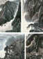 李行简 山水(4帧) 镜心 设色纸本
