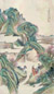 彭旸 1921年作 渔樵问津图 立轴 设色绢本