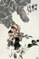 近现代 卢沉 姊妹图 轴