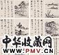 李流芳 1624年作 诗画合册 册页(10开选6) 水墨纸本