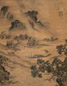 谢时臣 戊辰(1568年)作 风雨归舟图 立轴 浅设色绢本