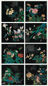 翁雒 花卉 四屏 设色纸本