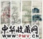费以耕 人物 八屏 设色纸本