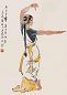 阿老 2001年作 南亚之舞 立轴 设色纸本